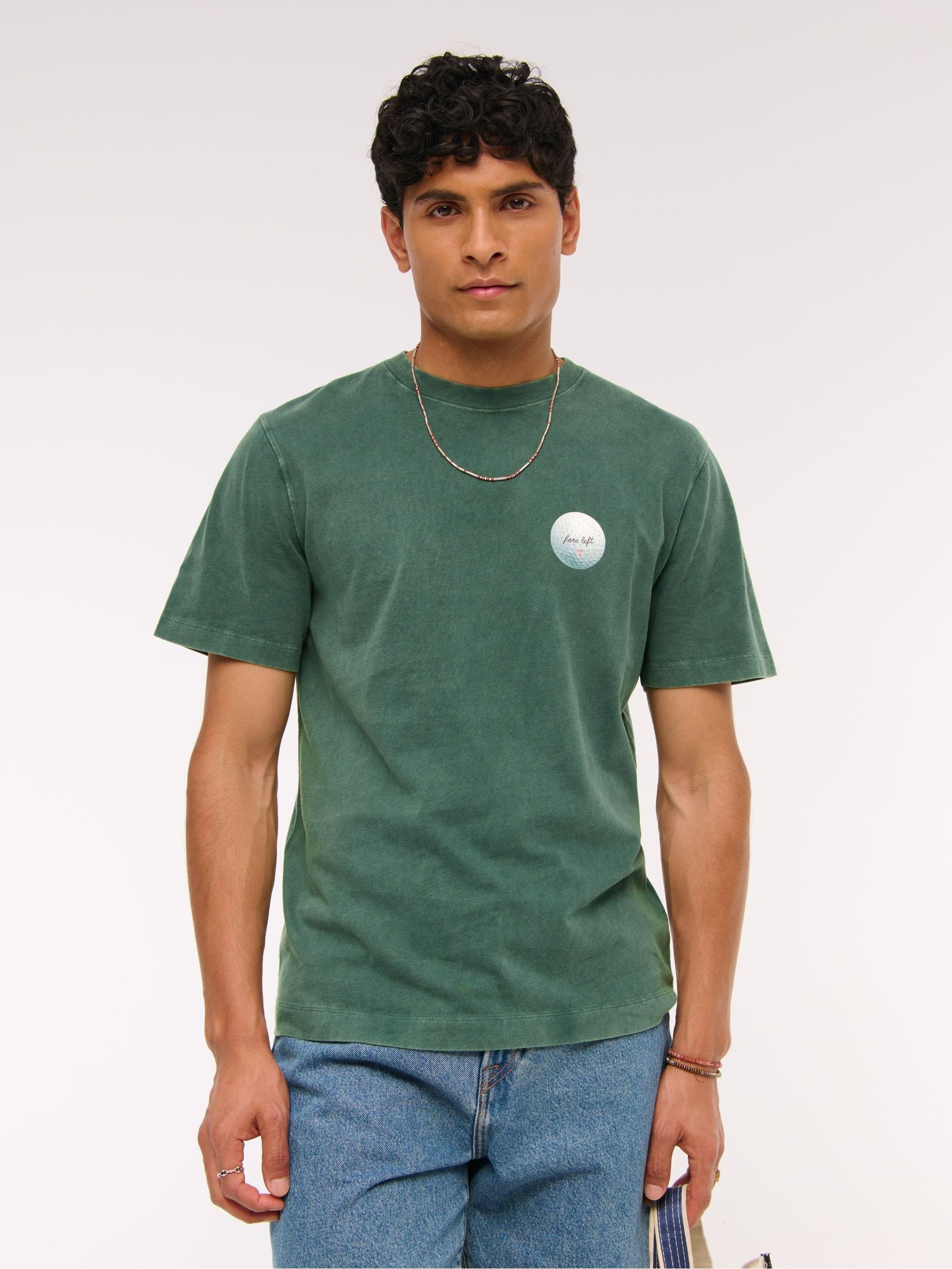 Buy Abercrombie & Fitch Green Golf Graphic Back Print T-Shirt from