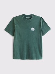 Abercrombie & Fitch Green Golf Graphic Back Print T-Shirt - صورة 1 من 2