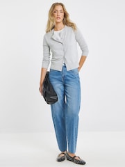 Simply Be Grey Crew Neck Cardigan - Image 1 of 4