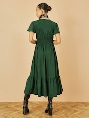 Yumi Cotton Jersey V-Neck Midi Dress - Imagem 4 de 5