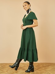 Yumi Cotton Jersey V-Neck Midi Dress - Imagem 5 de 5