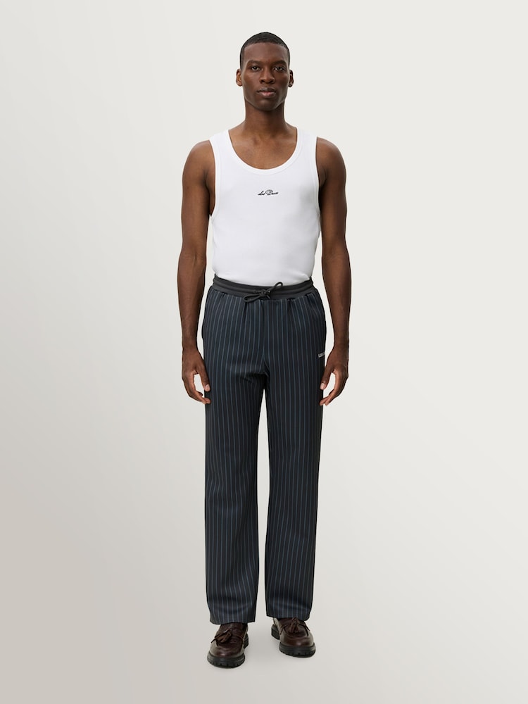 Les Deux Grey Ballier Pinstripe Casual Trousers - Image 7 of 7 Les Deux Grey Ballier Pinstripe Casual Trousers - Image 7 of 7