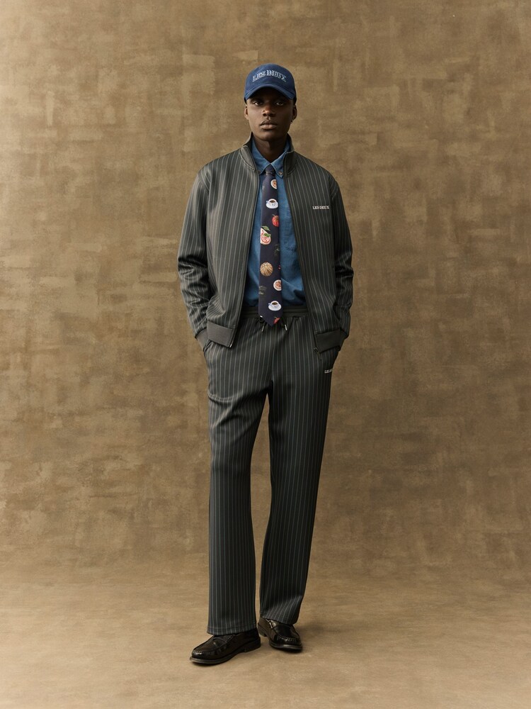 Les Deux Grey Ballier Pinstripe Casual Trousers - Image 8 of 8 Les Deux Grey Ballier Pinstripe Casual Trousers - Image 8 of 8