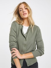 Simply Be Green Crew Neck Cardigan - Image 1 of 4
