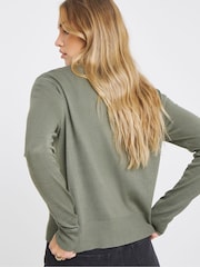 Simply Be Green Crew Neck Cardigan - Image 2 of 4