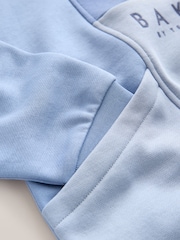 Baker by Ted Baker Blue Colourblock Funnel Neck Sweatshirt and Shorts Set - Image 10 of 14