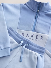 Baker by Ted Baker Blue Colourblock Funnel Neck Sweatshirt and Shorts Set - Image 11 of 14