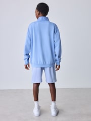 Baker by Ted Baker Blue Colourblock Funnel Neck Sweatshirt and Shorts Set - Image 3 of 14