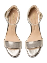 Clarks Gold Ezoria Mae Sandals - Image 1 of 7