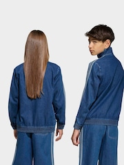 adidas Originals Blue Firebird Denim Jacket - Image 1 of 6