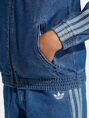 adidas Originals Blue Firebird Denim Jacket - Image 5 of 6