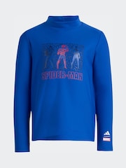 adidas Blue Marvel Spider-Man Rashguard Swim Top - Image 1 of 5