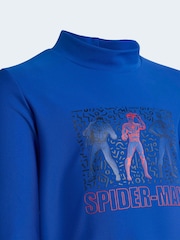 adidas Blue Marvel Spider-Man Rashguard Swim Top - Image 3 of 5