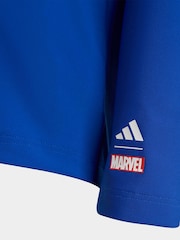 adidas Blue Marvel Spider-Man Rashguard Swim Top - Image 5 of 5