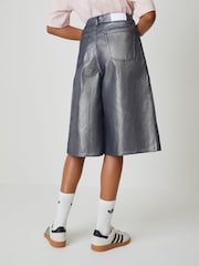 adidas Originals Grey Firebird Jort D Shorts - Image 3 of 5