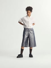 adidas Originals Grey Firebird Jort D Shorts - Image 7 of 12