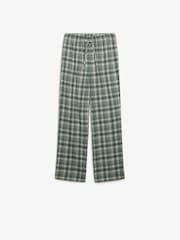 Superdry Green Check Cotton Check Elastic Trousers - Image 3 of 3