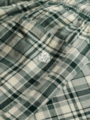 Superdry Green Check Cotton Check Elastic Trousers - Image 1 of 3