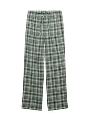 Superdry Green Check Cotton Check Elastic Trousers - Image 2 of 3