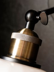 Rockett St George Black Antique Vintage Glass Plug In Wall Light - Image 5 of 7