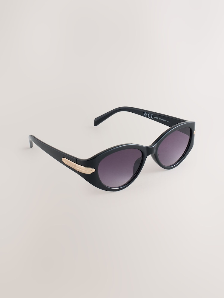Black Oval Sunglasses - Image 1 of 3 Black Oval Sunglasses - Image 1 of 3