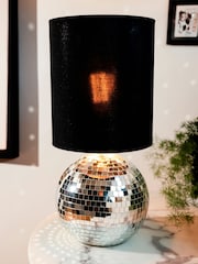 Rockett St George Silver Disco Ball Table Lamp - Image 1 of 5