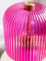 Rockett St George Hot Pink Seventies Glass Table Lamp - Image 3 of 5