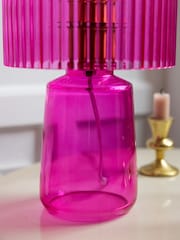 Rockett St George Hot Pink Seventies Glass Table Lamp - Image 4 of 5