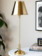 Rockett St George Warm Brass Slim Table Lamp - Image 1 of 4