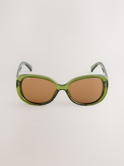 Green Square Wrap Sunglasses - Image 2 of 3