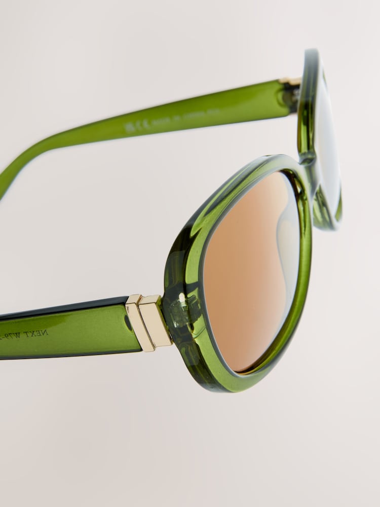 Green Square Wrap Sunglasses - Image 3 of 3