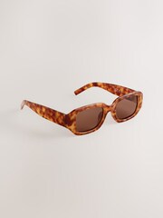 Tortoiseshell Brown Acetate Square Sunglasses - Image 1 of 5