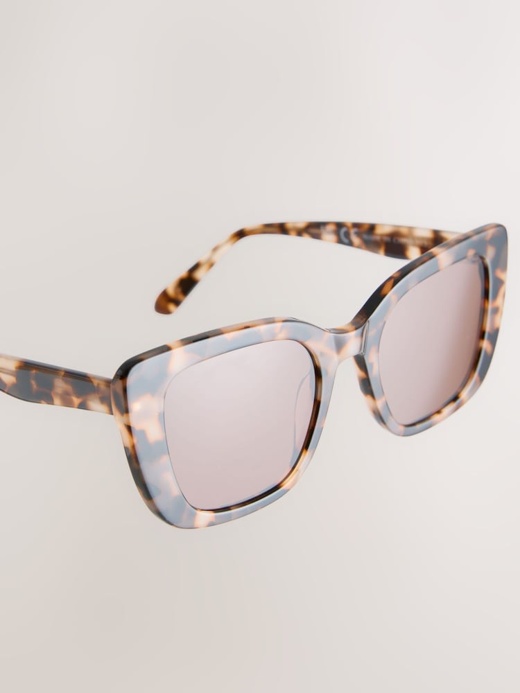 Schildpatt, Braun - Quadratische Sonnenbrillen aus Acetat - Bild 3 von 3