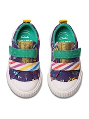Clarks Purple Toddler Roald Dahl Foxing Mix Canvas Shoes - Image 1 of 7