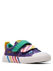 Clarks Purple Toddler Roald Dahl Foxing Mix Canvas Shoes - Image 4 of 7