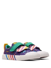 Clarks Purple Toddler Roald Dahl Foxing Mix Canvas Shoes - Image 5 of 7