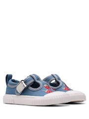 Clarks Blue Toddler Foxing Berry Canvas Shoes - Image 4 of 7