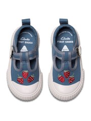Clarks Blue Toddler Foxing Berry Canvas Shoes - Image 5 of 7