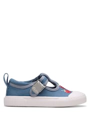 Clarks Blue Toddler Foxing Berry Print Canvas Shoes - Image 2 of 7