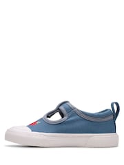 Clarks Blue Toddler Foxing Berry Print Canvas Shoes - Image 3 of 7