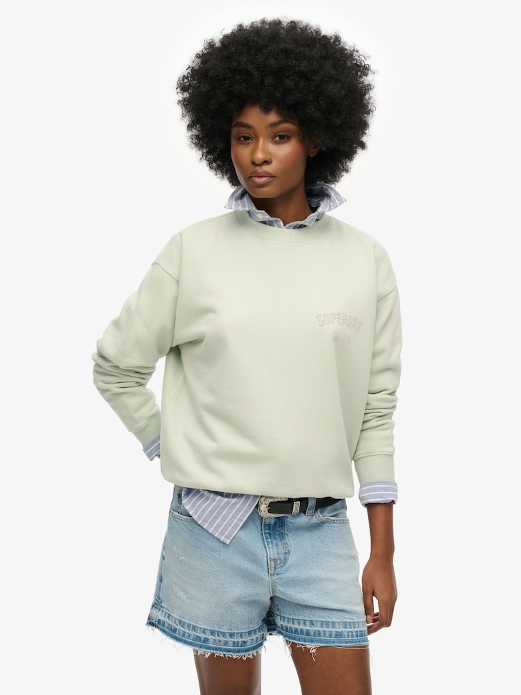 Superdry Sport Luxe Loose Crew Sweatshirt - Imagem 1 de 7