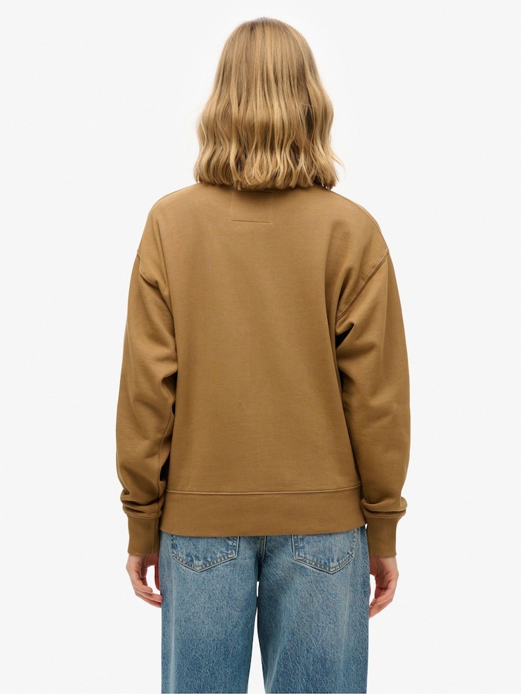 Superdry Loose Embroidered Core Logo Crew Sweatshirt - Imagen 2 de 6