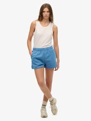 Superdry Blue Essential Logo Garment Dye Shorts - Image 3 of 6