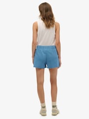 Superdry Blue Essential Logo Garment Dye Shorts - Image 4 of 6
