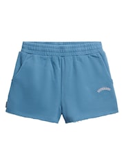 Superdry Blue Essential Logo Garment Dye Shorts - Image 6 of 6