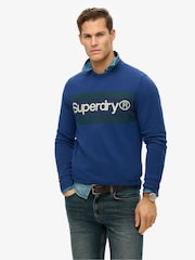 Superdry Relaxed Core Logo Stripe Crew Sweatshirt - Imagem 1 de 6