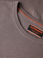 Superdry Grey Essentials Lightweight Knit Crew Sweatshirt - Image 6 of 6