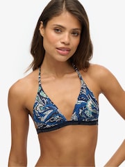 SUPERDRY Blue SUPERDRY Print Classic Bikini Bottoms - Image 3 of 6