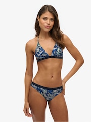SUPERDRY Blue SUPERDRY Print Classic Bikini Bottoms - Image 5 of 6
