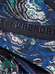 SUPERDRY Blue SUPERDRY Print Classic Bikini Bottoms - Image 6 of 6